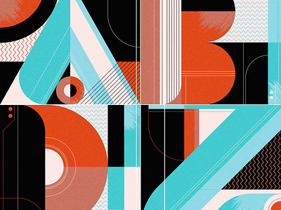 Abstract Geometric Name Pattern Animated 2d abstract animation color darren brown design flat geometric graphic design illustration illustrator motion graphics pattern texture vector