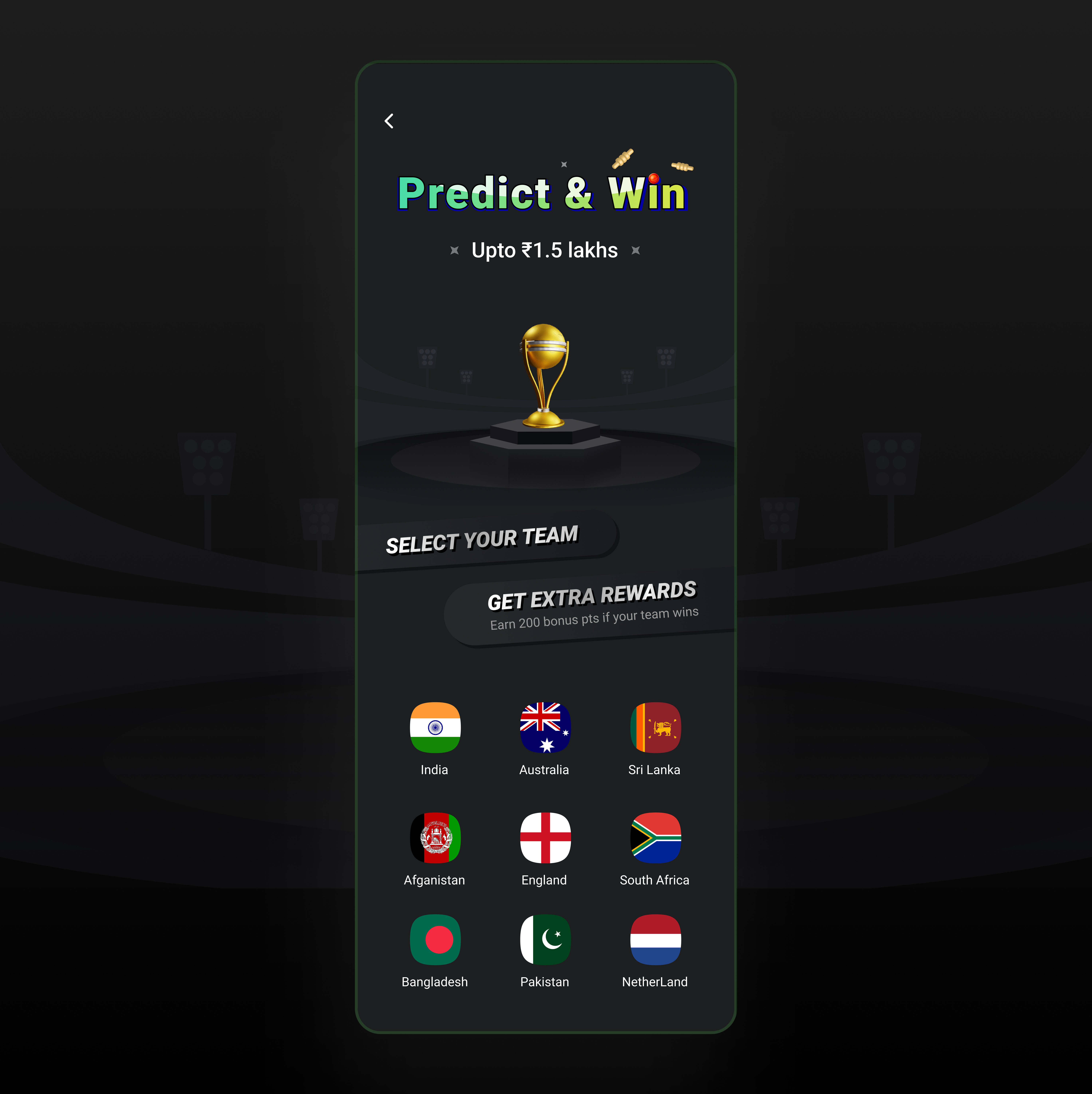 Predict & Win cashback coupons cricket cricket game figma getrewarded mobikwik mobikwikblue predict win product design rewards ui ux