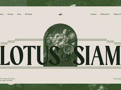 Lotus of Siam - Web Design animation identity design typography webflow website