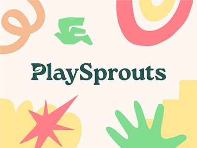 PlaySprouts logo branding children color palette e commerce e commerse ecommerce games graphic design kids logo logotype montessori online playful shop store toys wordmark