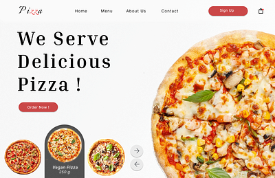 We Serve Delicious Pizza ! uxui webdesign