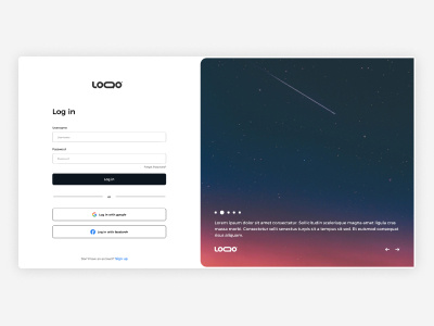 login page design agrncy branding design graphic design illustration log in login logo sign up space ui