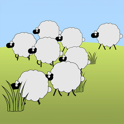 sheep SHēp animation cartoon character design flat graphic design illustration motion graphics sheep vector