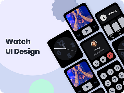 Smart Watch UI Design appdesign branding design graphic design illustration ui uiux ux