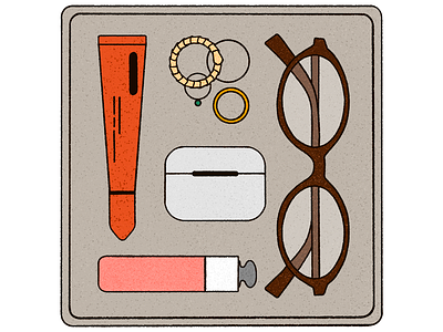 Summer Essentials airpods dior flat flat illustration glasses gloss illustration illustrator jewelry lip lipgloss miumiu rhode rings summer