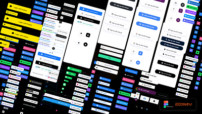 Login Signup Variants by econev branding design econev elements evgheniiconev figma graphic design illustration lizzardlab login logo signup ui ux vector