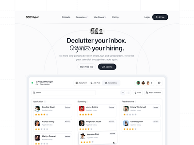 Cyper | Landing Page dashboard design hero landing landing page product product design ui web