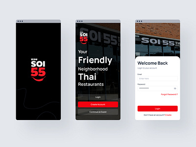 Thai Restaurant App UI app app designer app ui app ui design application design branding design dine in app ui food app food app ui food delivery appp ui illustration pickup food restaurant app ui resto app ui ui ui design ui designer ux