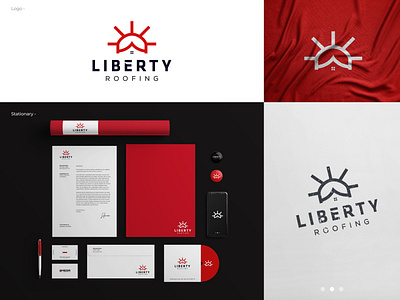 Liberty Roofing - Roofing home logo design branding branding business construction logo design graphic design home home logo house logo liverty logo logo design logo designer logo idea mark logomark brandmark proparity property real estate roof roofing vector