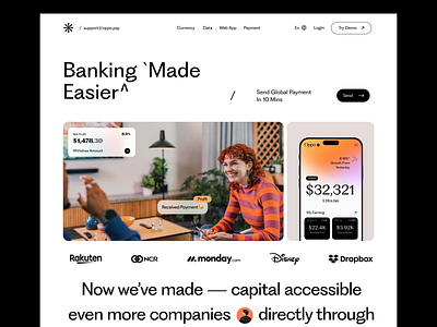 Banking - Finance Website branding design dstudio finance graphic header illustration landing page payment product design saas typography ui ui ux user experience ux vector web design website