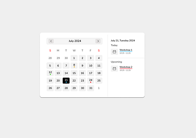 Calendar calendar clean design simple ui ux