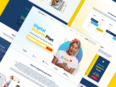 Website Design blue branding design graphic graphic design illustration illustrations logo manypixels ui