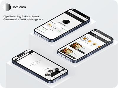 Hotel management app clean graphic design hotel management minimal mobile app room service ui