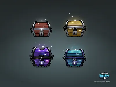 Game asset: Animal Rush animal rush asset chest chests game game asset