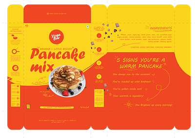 Pancake Packaging Redesign. branding design graphic design illustration logo packaging pancake typography