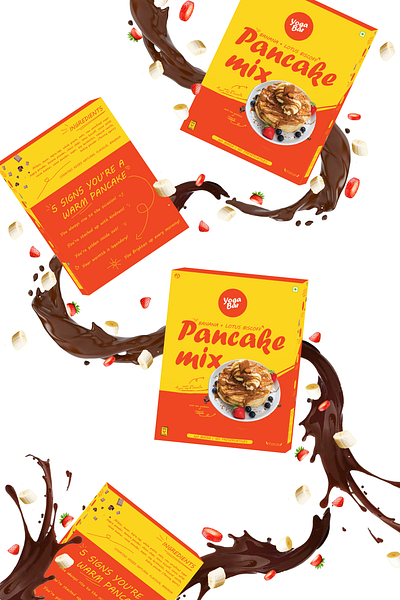 Pancake box mockup branding design graphic design illustration logo packaging pancake pancake packaging typography