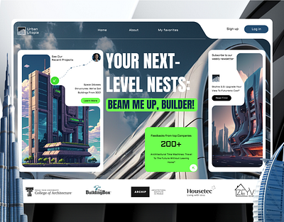 Futuristic Architecture website Design architecture design ui uiux website websitedesign webui