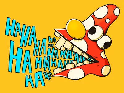 Haha cartoon design illustration lowbrow surreal trippy voodoo salad