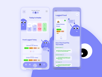 Nutrition tracker app app design branding design figma illustration mobile design nutrition app design nutrition tracker ui uiux