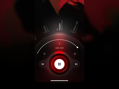 Music Player figma music music player playlist product design red ui ui design