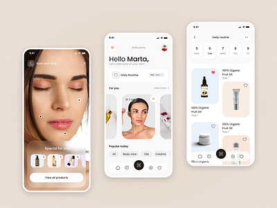 Cosmetic app app design cosmetic app graphic design ui