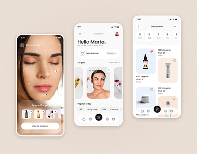 Cosmetic app app design cosmetic app graphic design ui