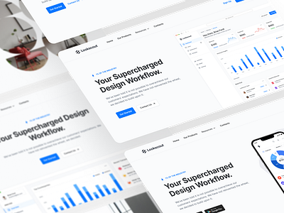 SaaS Headers - Lookscout Design System clean design design system header hero layout lookscout ui user interface ux webpage website