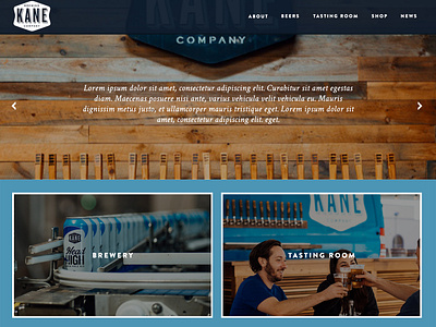 Kane Brewery Site Design beer beverage design graphic web web desgin