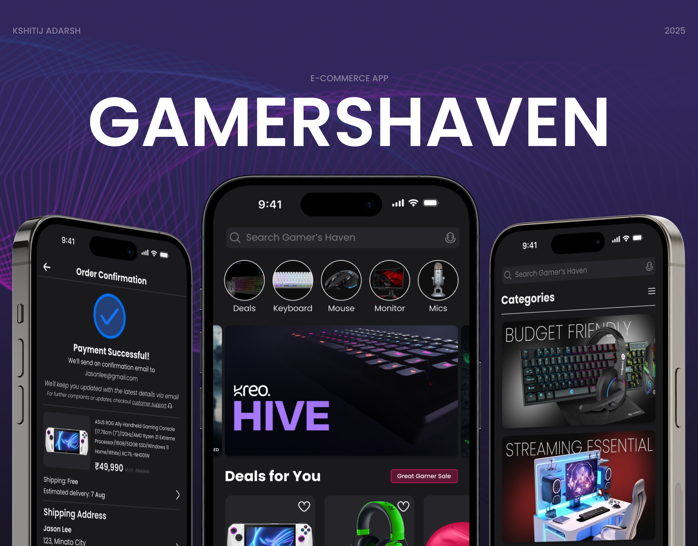 Gamer's Haven - Gaming Ecommerce App app design art branding creative dailyui dark ui designinspiration google interface logo uidesigner uitrends uiux uiux design userexperience userinterface uxdesigner vector visual design webdesigner