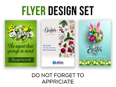 Flyer Design Set ad design christmas christmas flyer easter flyer flyer flyer bundle flyer design graphics design instagram posts minimal poster poster bundle poster design posts promotion flyer spring spring flyer spring poster valentine valentine poster