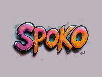 Spoko Typo cool digital digital graffiti spoko