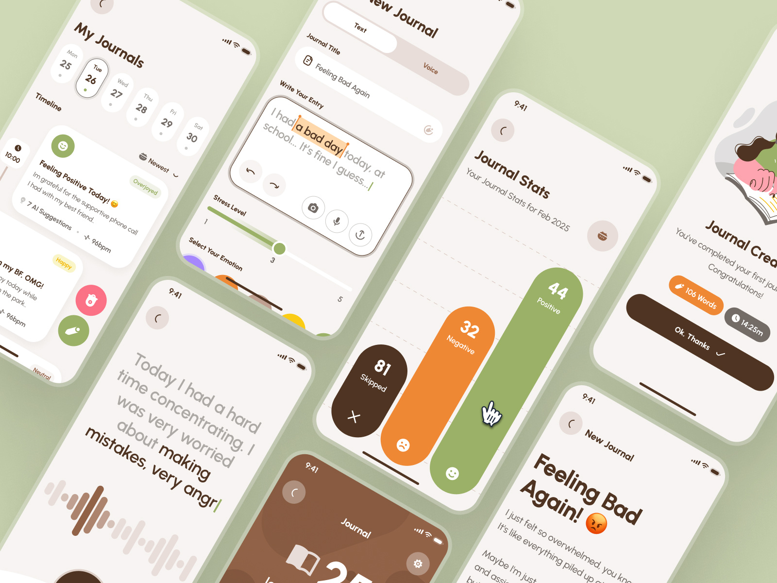 freud: AI Mental Health App | Mood Tracker Management App UIUX by ...