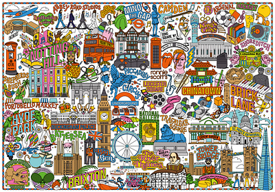 LONDON CITY ILLUSTRATION – music, culture, history and art arts illustration city illustration city landscape colorful map cultural illustration editorialart editorialillustration festival illustration freelanceillustrator graphicdesigner history illustration illustrated city map illustrated map illustration landmarks illustration london illustration london map map illustration music illustration poster design