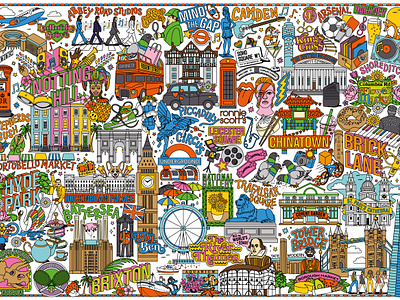 LONDON CITY ILLUSTRATION – music, culture, history and art arts illustration city illustration city landscape colorful map cultural illustration editorialart editorialillustration festival illustration freelanceillustrator graphicdesigner history illustration illustrated city map illustrated map illustration landmarks illustration london illustration london map map illustration music illustration poster design