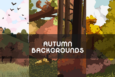 Free Autumn Pixel Backgrounds for Game 2d art asset assets background backgrounds bg fantasy game assets gamedev illustration indie indie game nature parallax pixel pixelart seamless set