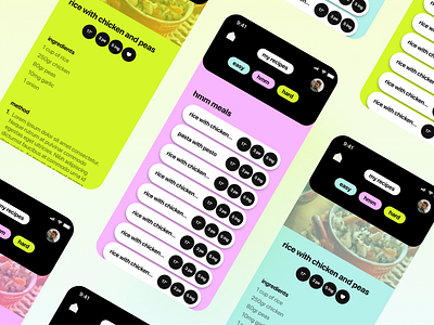 Meal planning app app cook app design meal meal app product design ui ux