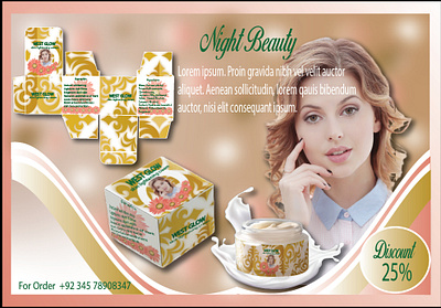 Cream packing design 3d branding cream packing cream poster graphic design packing skin whitening cream packing