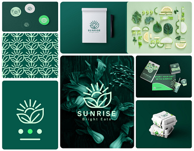 Minimal green vegan logo branding abstract brand brand design brand identity branding clean creative design inspiration green icon logo logo design logofoilo logos minimal minimalistic moodboards sunrise template vegan