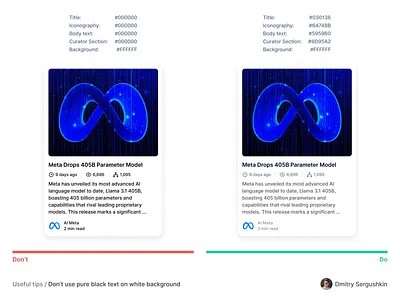 Useful tips / Card UI ai ai meta background black body text card card component card ui cards cards component cards ui design cards ui designs color iconography llama meta ai perplexity title user experience white