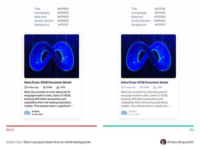 Useful tips / Card UI ai ai meta background black body text card card component card ui cards cards component cards ui design cards ui designs color iconography llama meta ai perplexity title user experience white