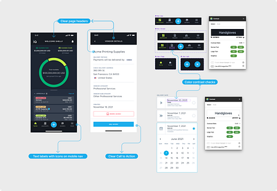 FinTech App - Accessibility Features accessibility app design fintech mobile app ui user interface visual design