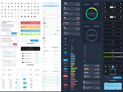 Athena Mobile Design System - Component Snapshot app design co component design design system fintech ui user interface visual design