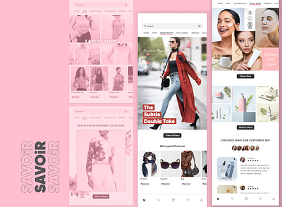 SAVOiR design ecommerce mobileapp reviewpage ui visual design