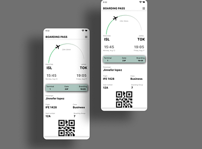 Dailu ui day26 boarding pass dailyui interace ui uiux ux