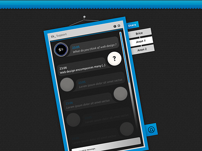 Instant conversation anon brand branding conversation chat graphic design icons designer illustration illustrator ai live support noise photoshop psd print designer roof senior designer seraphin brice typo typography ui ui ux designer wall pattern widget
