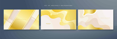 Abstract golden background with white and beige luxury geometric