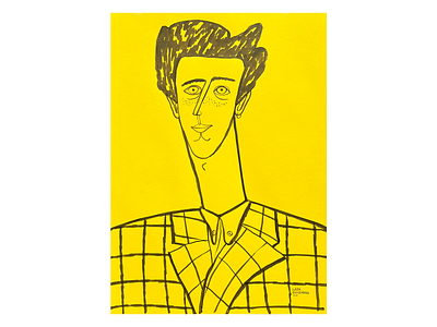 The portrait: analog graphics analog character characterdesign illustration illustrator ink portrait yellow