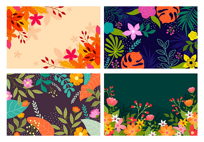 Floral background 2d background design floral graphic design illustration vector