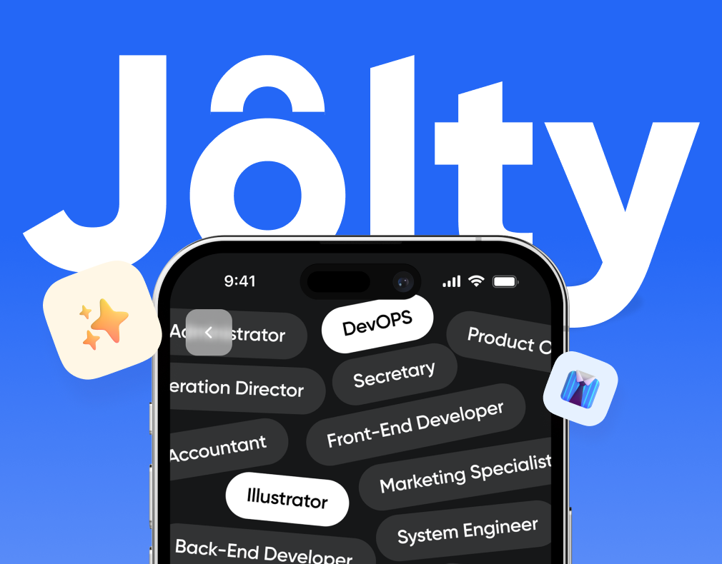 👔 Jolty | Job Search Mobile App Design animation branding logo minimalism mobile mobile app motion graphics neumorphism product design ui uiux ux web design