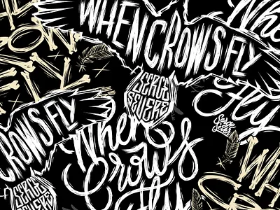 Serge Severe "When Crows Fly" apparel branding digital art fashion graphic design hiphop illustration lettering music vector